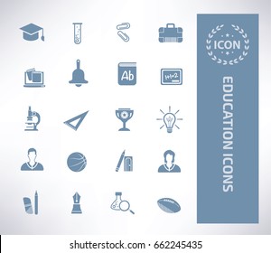 Education icon set,clean vector
