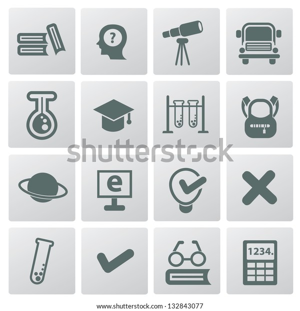 Education icon\
set,vector