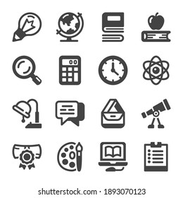 education icon set,vector and illustration