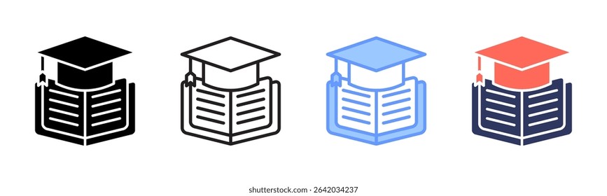 Education icon sheet multiple style collection