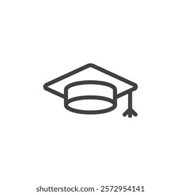 Education icon Simple outline vector logo