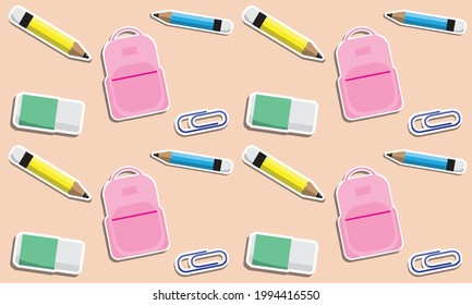 Icono educativo y espacio para texto, concepto, de vuelta a la escuela, pastel y negro, ninguna persona