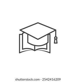 Ícone de educação Marca de símbolo em estilo preenchido