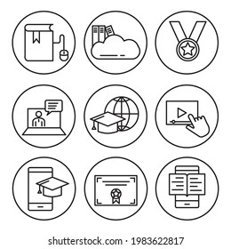 education icon. symbol set symbol vector elements for infographic web.
