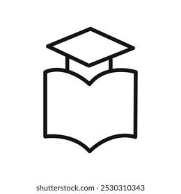Education icon Thin line art isolated
