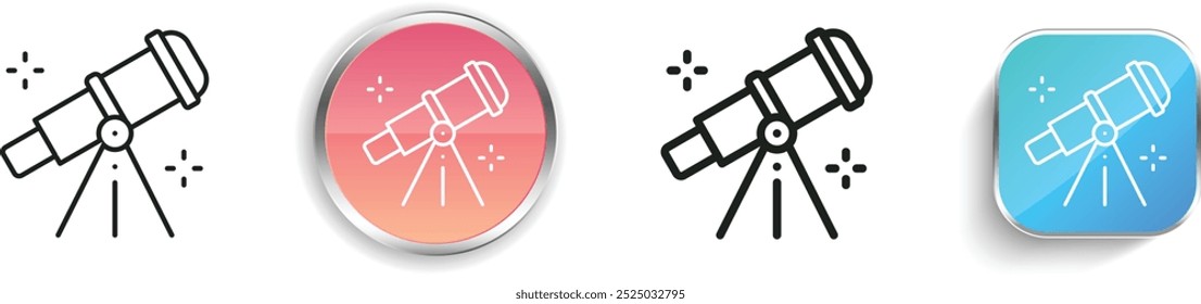 education icon. Thin Linear, Regular and Button Style Design Isolated On White Background