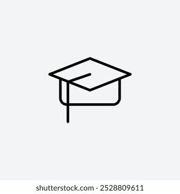 Education icon in tree different line stroke sizes.
