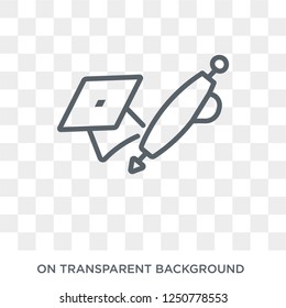 Education icon. Trendy flat vector Education icon on transparent background from E-learning and education collection. High quality filled Education symbol use for web and mobile