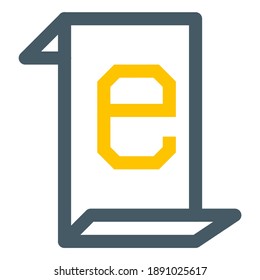 education icon vector design. simple minimalist with gray and yellow color. suitable for UI UX, print templete, Web design and other