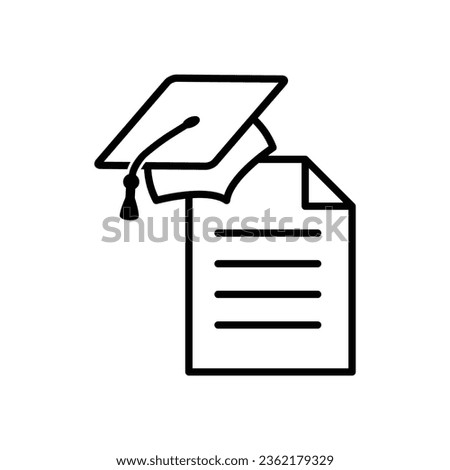 education icon vector diplom sign graduation cap icon 