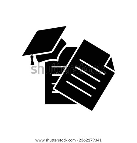 education icon vector diplom sign graduation cap icon 