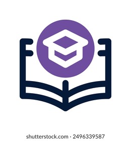 Bildungs-Symbol. Vektorsymbol mit zwei Tönen für Ihre Website, Ihr Handy, Ihre Präsentation und Ihr Logo-Design.