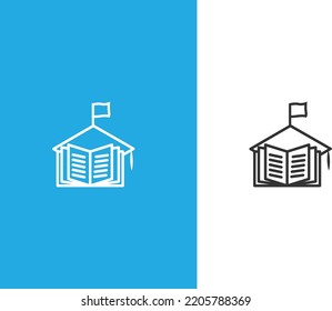 education icon vector  flat design , school and university with elements for mobile concepts and web apps. Collection modern infographic logo and pictogram.