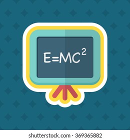 Education icon , Vector flat long shadow design. In education concept.