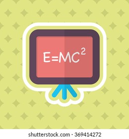 Education icon , Vector flat long shadow design. In education concept.