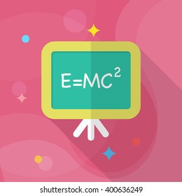 Education icon , Vector flat long shadow design. In education concept.