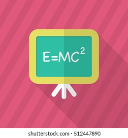 Education icon , Vector flat long shadow design. In education concept.