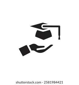 Education icon Vector flat thin line illustration