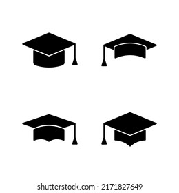 Education icon vector. Graduation cap sign and symbol. Graduate. Students cap