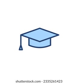 Education icon vector. Graduation cap sign and symbol. Graduate. Students cap