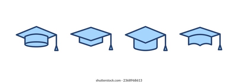 Education icon vector. Graduation cap sign and symbol. Graduate. Students cap