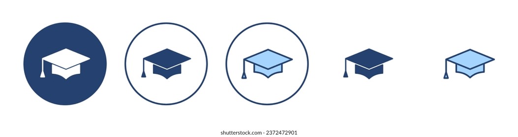 Education icon vector. Graduation cap sign and symbol. Graduate. Students cap