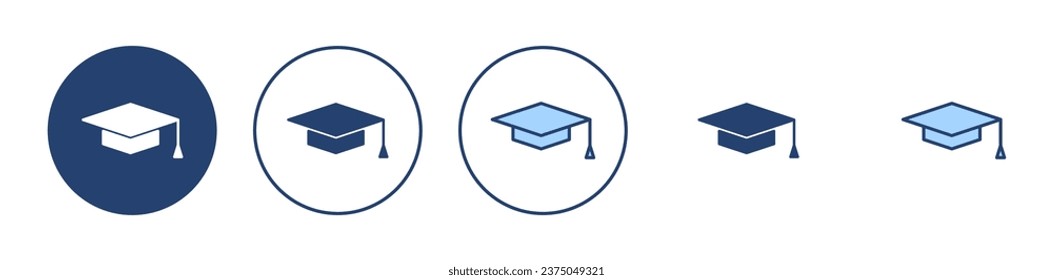 Bildungs-Icon-Vektorgrafik. Graduierungsmütze und Symbol. Absolvent. Studentenkappe