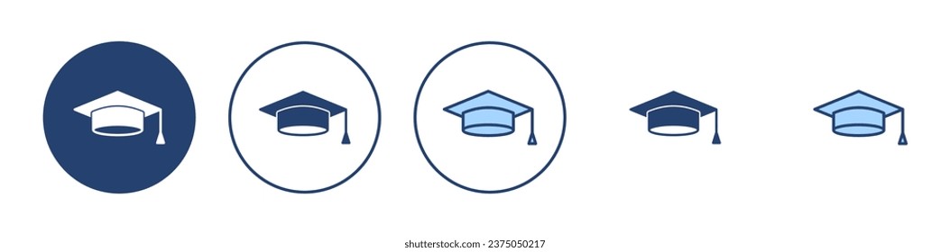 Education icon vector. Graduation cap sign and symbol. Graduate. Students cap