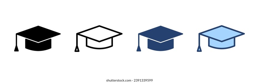 Education icon vector. Graduation cap sign and symbol. Graduate. Students cap