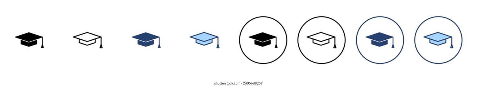 Education icon vector. Graduation cap sign and symbol. Graduate. Students cap