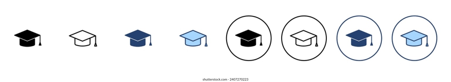Education icon vector. Graduation cap sign and symbol. Graduate. Students cap