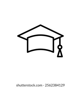 Education icon vector. Graduation cap sign and symbol. Graduate. Students cap
