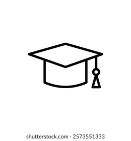 Education icon vector. Graduation cap sign and symbol. Graduate. Students cap