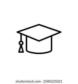 Education icon vector. Graduation cap sign and symbol. Graduate. Students cap