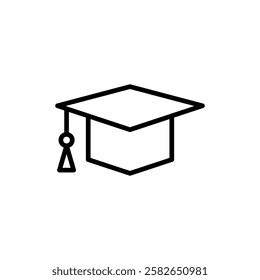 Education icon vector. Graduation cap sign and symbol. Graduate. Students cap