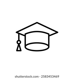 Education icon vector. Graduation cap sign and symbol. Graduate. Students cap