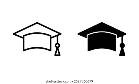 Education icon vector. Graduation cap sign and symbol. Graduate. Students cap