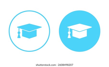 Education icon vector. Graduation cap sign and symbol. Graduate. Students cap