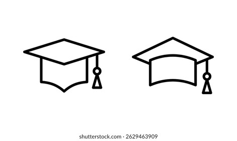 Education icon vector. Graduation cap sign and symbol. Graduate. Students cap