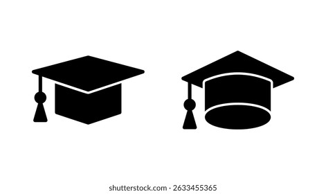 Education icon vector. Graduation cap sign and symbol. Graduate. Students cap