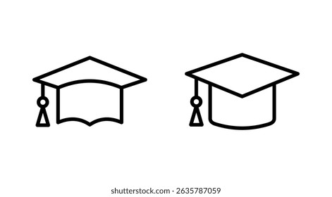 Education icon vector. Graduation cap sign and symbol. Graduate. Students cap