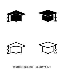 Education icon vector. Graduation cap sign and symbol. Graduate. Students cap