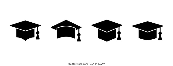 Education icon vector. Graduation cap sign and symbol. Graduate. Students cap