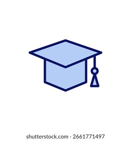 Education icon vector. Graduation cap sign and symbol. Graduate. Students cap