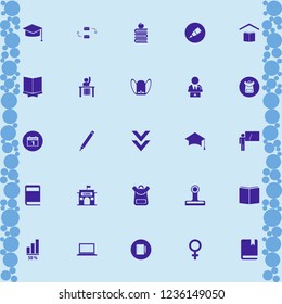 education icon. education vector icons set books and apple, diagram, graduation hat and ask pupil