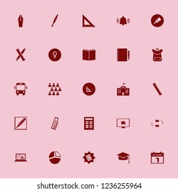 education icon. education vector icons set holy quran, graduation hat, school bus and first september calendar