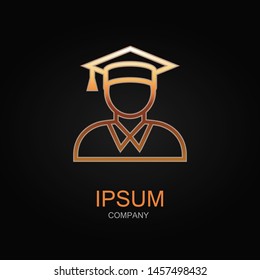 Education icon. Vector Illustration. Design logo element. Isolated on black background.