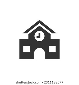 Gráfico de diseño blanco y negro aislado del vector de iconos de la educación