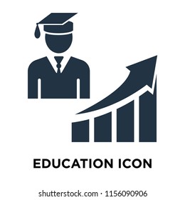 Education icon vector isolated on white background, Education transparent sign