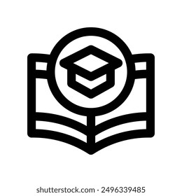 education icon. vector line icon for your website, mobile, presentation, and logo design.